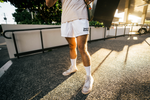 White Footy Shorts (w/ Pockets)